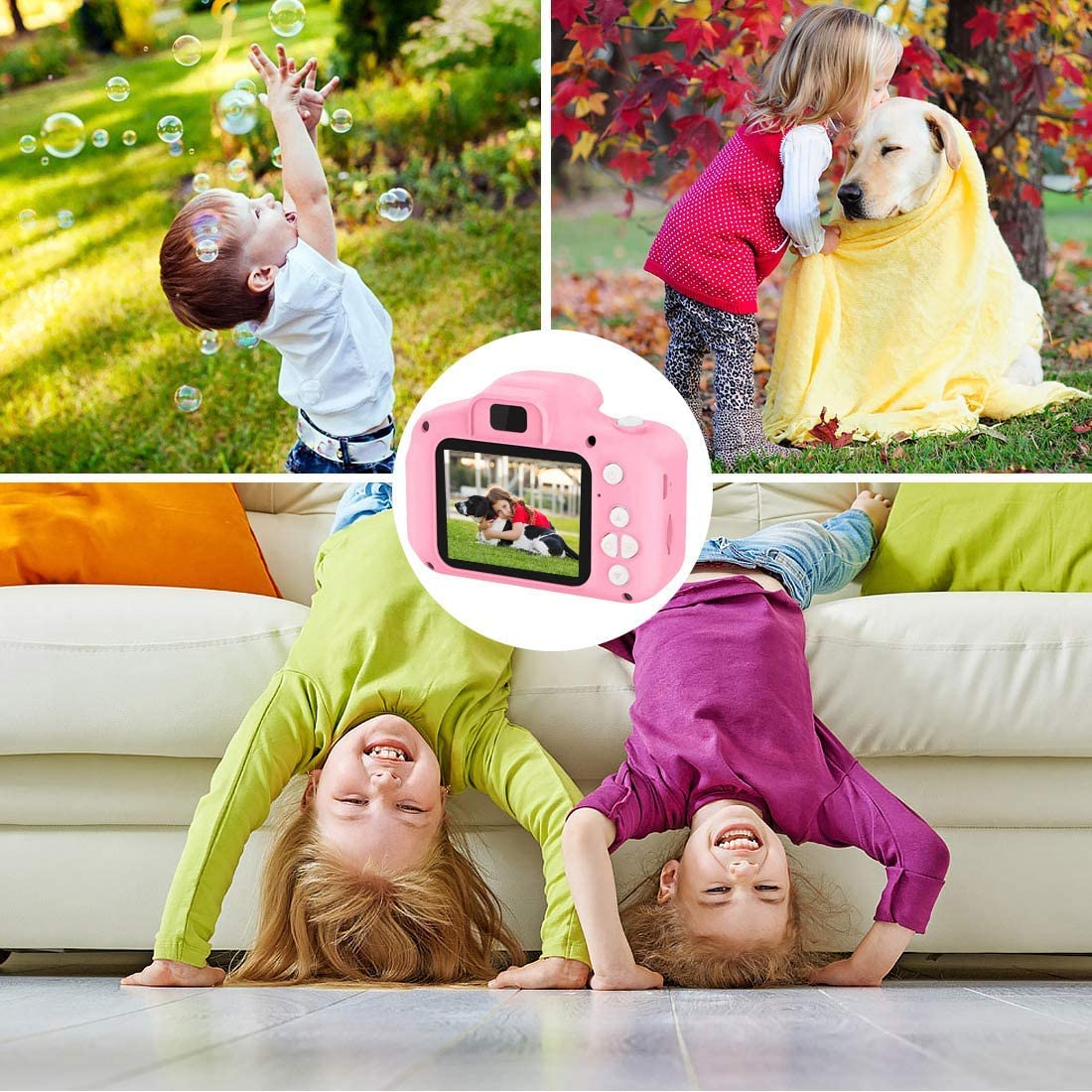 hyleton Kids Camera Christmas Birthday Gifts for Boys Girls Age 3-9, HD Video Cameras for Toddler, Toy for 3 4 5 6 7 8 Year Old