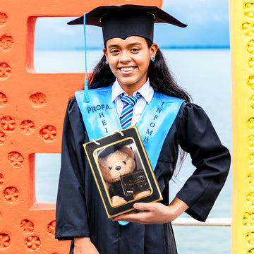 Zjoey Bear With Graduation Cap Toys Class Of 2025 Plush Stuffed Teddy Bear Animal Dog Cap And Gown With Greeting Card And Bag Fo