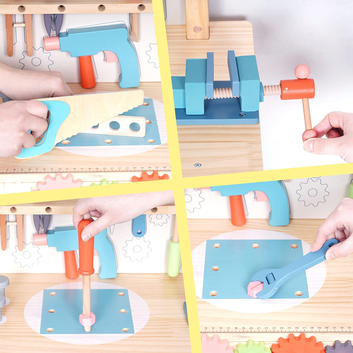 Wooden Workbench Set