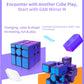 Cubershop Gan Mirror M Red Uv Coated Speed Cube, 2024 New Version, Gan Magnetic Mirror Chinese New Year Special Red Version, 3X3 2024 Magnetic Puzzles, Gan Irregular Magic Cube (Bright Fuchsia)