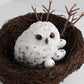 Big Owl Taba Squishy Kit - Handmade Silicone Animal Toys, Perfect For Owl Gifts For Women (White)