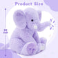 MorisMos Large Purple Elephant Stuffed Animal, 19.6" Soft Plush Toy for Kids, Ideal Gift for Boys and Girls