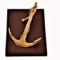 Purpledip Brass Anchor: Memorable Souvenir Gift For Naval Officers Or Sailors (11405)