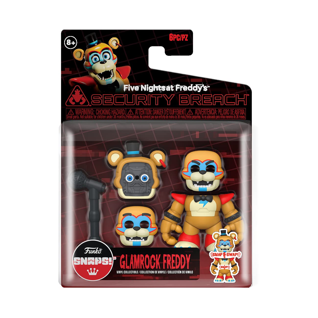 Funko Five Nights at Freddy's Glamrock Freddy Vinyl Figure - Standard Multicolor Collectible Model 70819 - Official Merchandise
