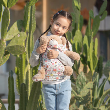 Gagaku Baby Doll Carrier For Kids Stuffed Animal Carrier Reborn Baby Carrier With Adjustable Straps For American Girl Doll Bitty Baby Doll Accessories - Pink (Flowers)