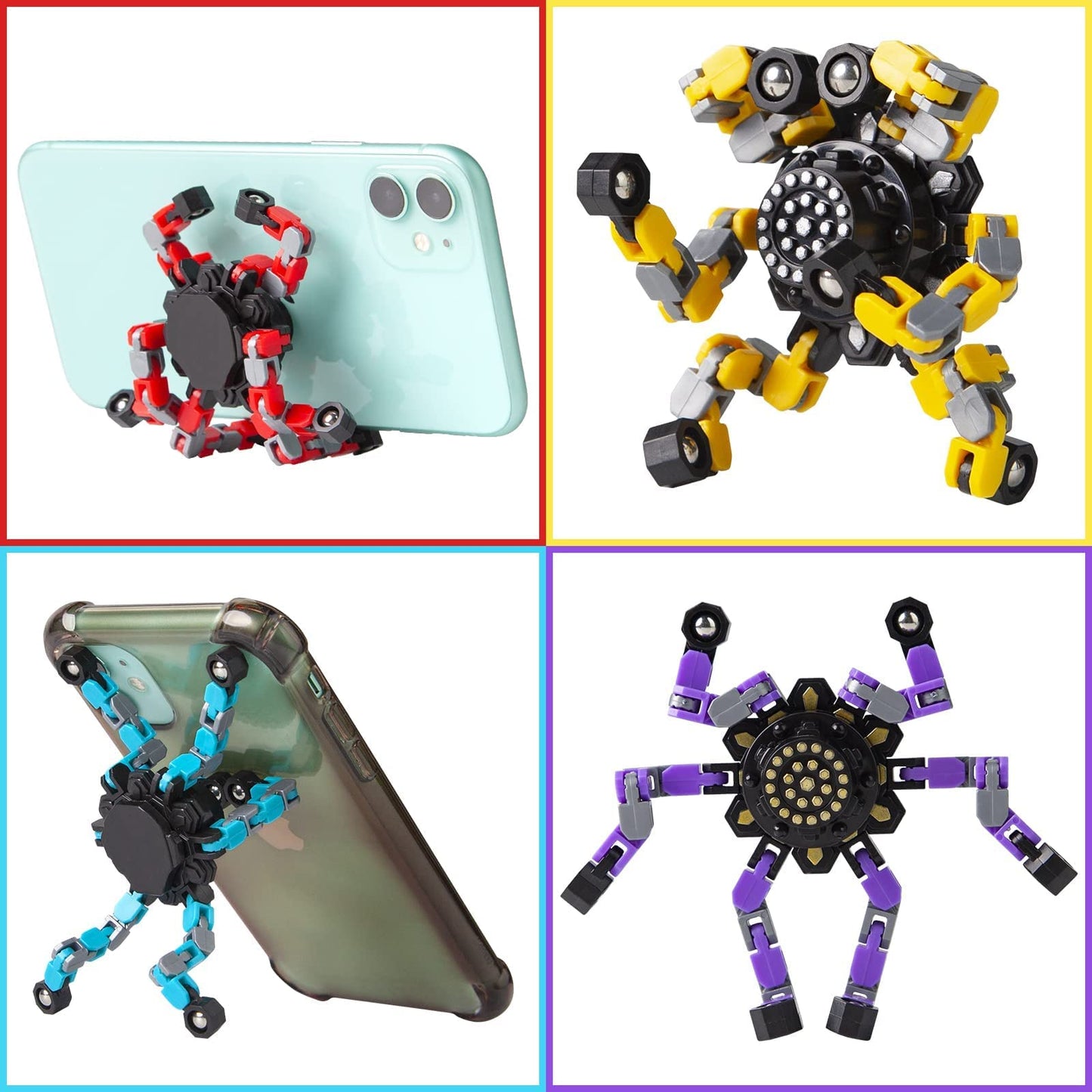 Gokeey Easter Baskets Stuffers Bulk Gifts Trasransformable Fidget Spinners 8 Pcs For Kids And Adults Stress Relief Sensory Toys For Boys And Girls Fingertip Gyros Party Favors Sensory Fidget Toys