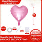 Lovoir 10 Pcs Pearl Pink Heart Shape Foil Mylar Balloons 18 Inch Love Balloons For Valentine'S Day Birthday Party Decorations We