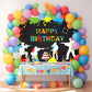 Mocsicka Paintball Backdrop Happy Birthday Party Paintball Theme Decoration Background Colorful Splash Shooting Game Happy Birth
