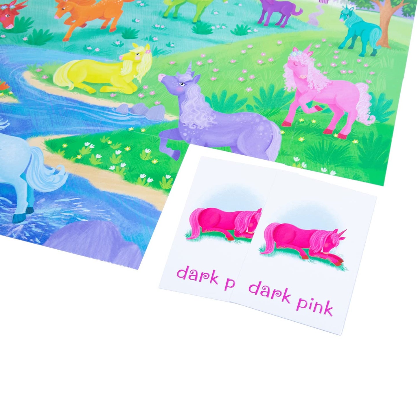 Peaceable Kingdom Unicorn Puzzle And Match Up Game
