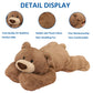 Hronsa Weighted Bear Stuffed Animal Toy, Brown Plush Pillow, 11.8in Cotton for Adults, Boys & Girls