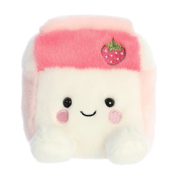 Aurora Adorable Palm Pals Fresa Strawberry Milk Stuffed Animal - Pocket-Sized Play - Collectable Fun - Pink 5 Inches