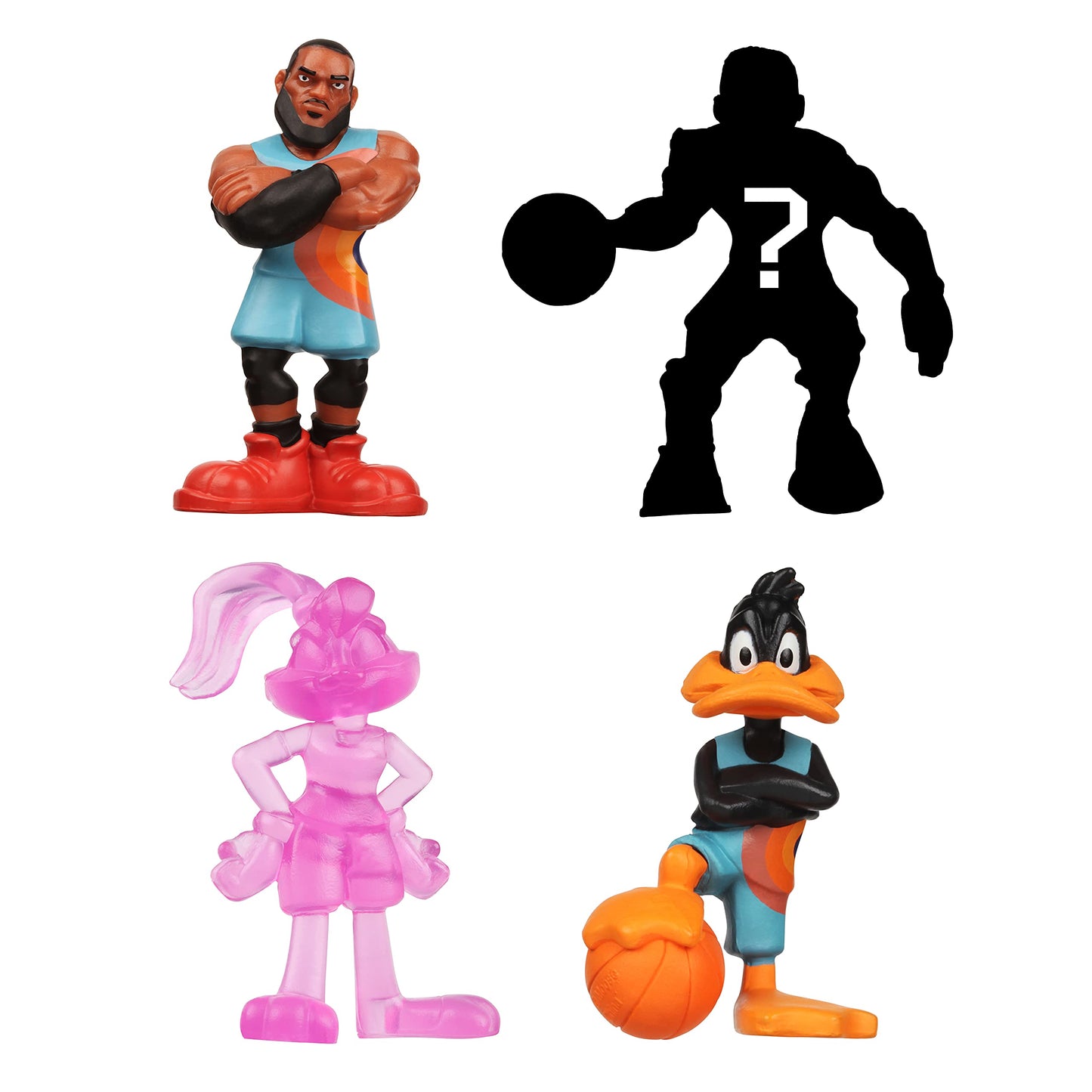 Moose Toys Space Jam: A New Legacy - 4 Pack - 2' Lebron, Daffy Duck, Lola Bunny, & 1 Mystery Figures - Starting Line Up, Multicolor (14573)