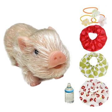 OtardDolls 5 Inch Lifelike Reborn Pig Dolls, Full Silicone Soft Reborn Pig Dolls Mini Realistic Pig Toy Newborn Cute Newborn Bab