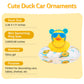 wonuu Car Duck Rubber Duck Car Ornaments Duck Car Dashboard Decorations with Cute Headband Swim Ring Necklace Sunglasses  B-Blue O Bunny Headband-Transparent