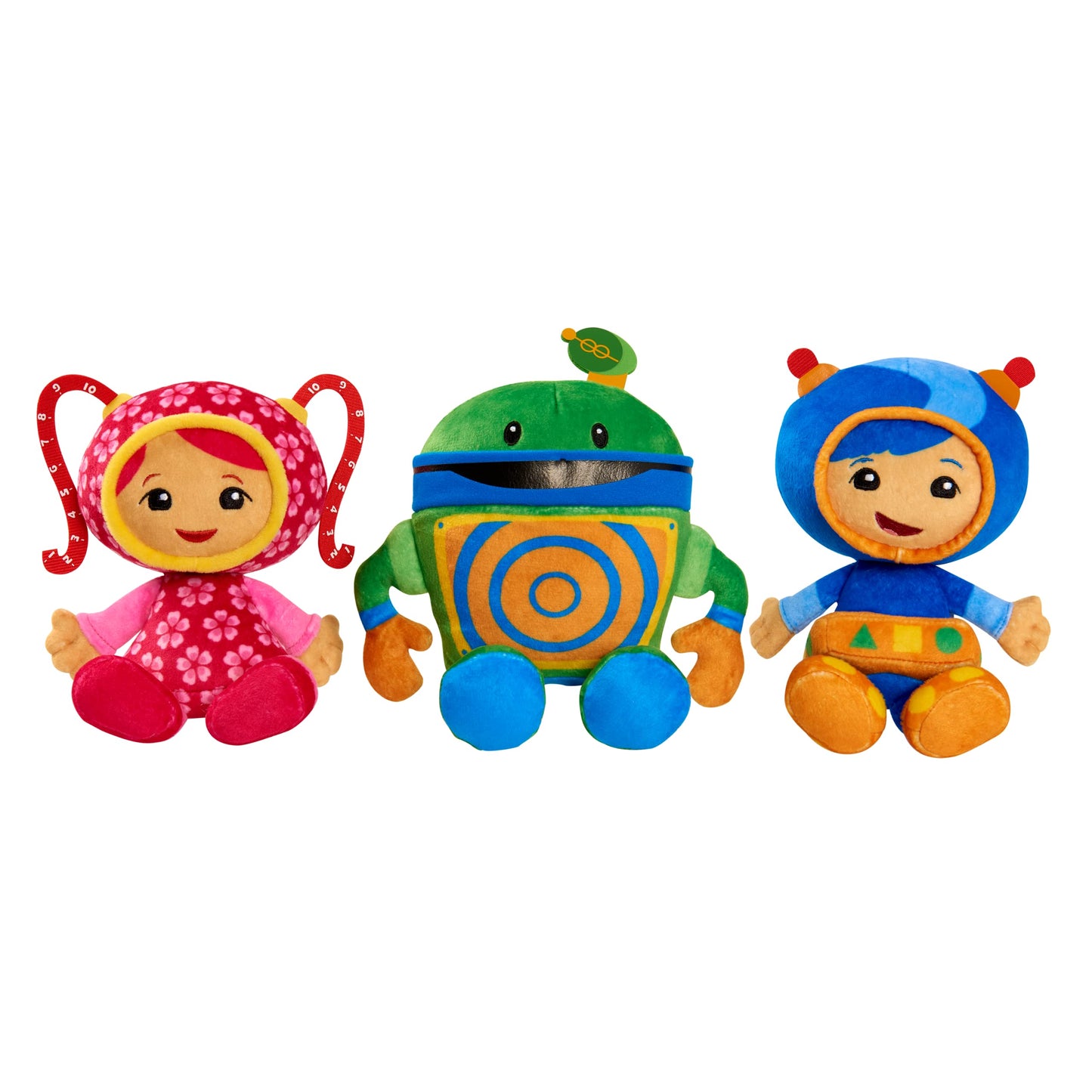 Just Play Team Umizoomi Beans Plush Toy, 7-inch Soft Fabric Bot, Multicolor, Kids Ages 3+ - Model 73803