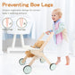 Canuan Wooden Baby Walker Doll Stroller, Baby Push Walker, Shopping Cart Learning Walk For Boys And Girls, Wood Push Toys For Toddler Learning To Walk