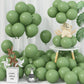 Jobkoo Sage Green Balloons 5 Inch, 60 Pcs Small Eucalyptus Olive Vintage Green Balloon 5'', Mini Matte Dusty Dark Avocado Green