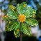 Stargarden Wind Spinner Outdoor, 58 Inch Metal Wind Sculpture Hollowed-Out Leaf Design Pinwheels for Yard and Garden