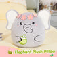 Athionsu 12-Inch Adorable Elephant Plush Toy Flower Crown with Coconut Detail for Toddler Kids and Boys  Great for Bedroom Decor and Cuddling