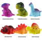 MAPIXO Light-Up Floating Dinosaur Bath Toys Set, Multicolored, Small, Rubber, Ideal for Baby Toddler Birthday and Holiday Gifts