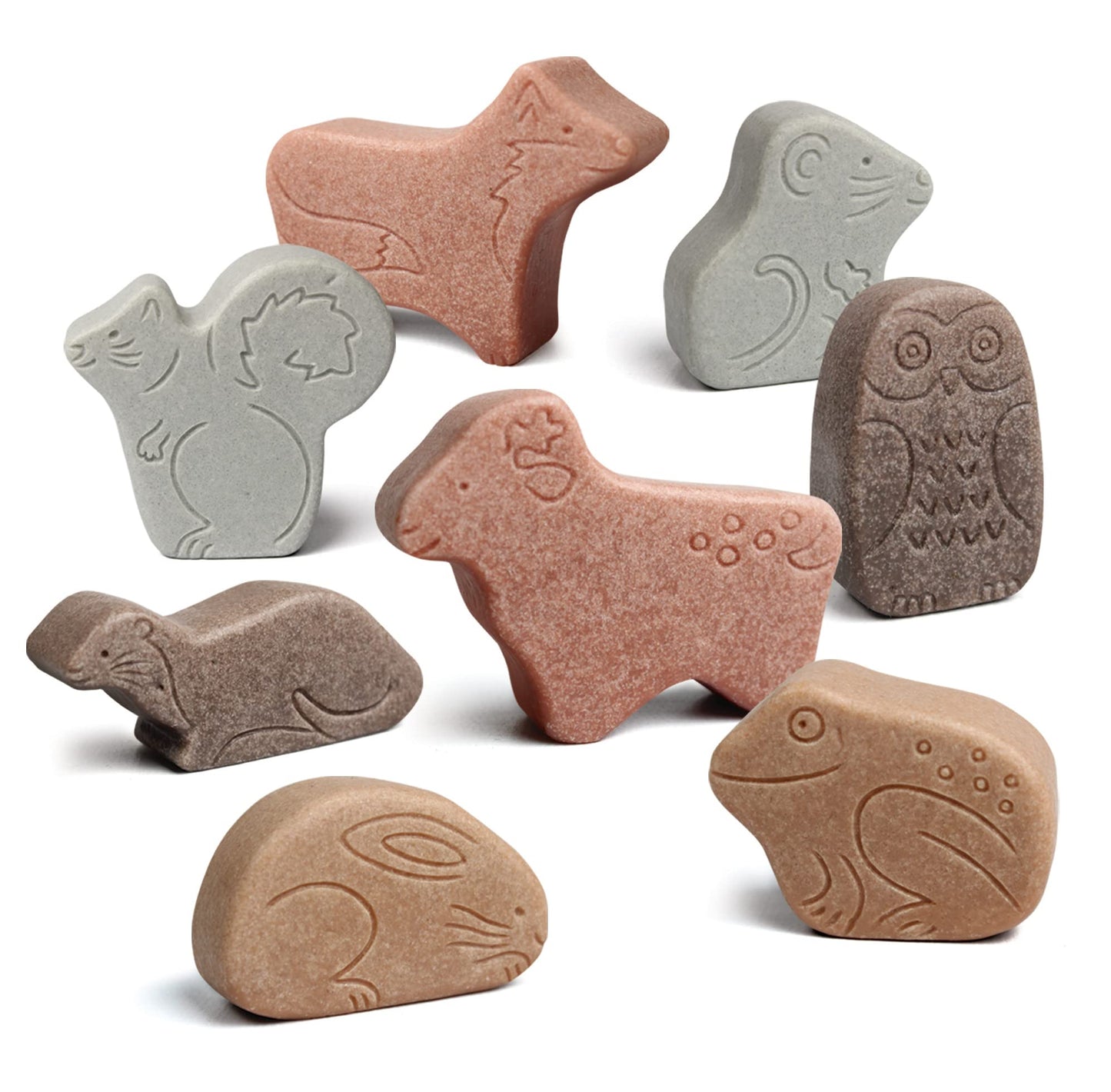 Little Lands  Woodland, Set of 8 Stone Figures