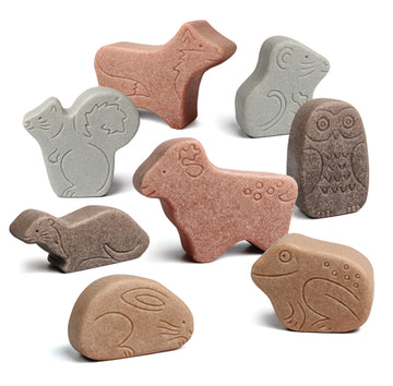 Little Lands  Woodland, Set of 8 Stone Figures
