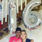 16 Balloon Number, Silver Number 16Th Birthday Balloons 40 Inch, Sweet 16 Years Old Silver Birthday Decorations For Boys Girls,