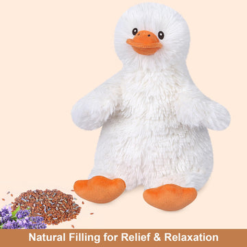 Suzzipals Microwave Duck Stuffed Animals, Duck Plushies, Microwavable Stuffed Animals Heating Pads For Cramps, Pain & Stress Rel