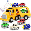 Dreamon 5-in-1 Transport Vehicles Toys for Ages 2-4 with Light & Sound, Ideal Construction Car Toy Christmas Birthday Gifts for 