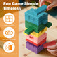 Lewo Wooden Stacking Board Games - 48 Multicolor Building Blocks for Kids, Model LC-CGBB-54P1