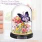 Plintone Flourishing Butterfly Love Flower Bouquet Building Set, 582 Pcs Botanical Collection With Dust Cover, Night Ambiance Wi