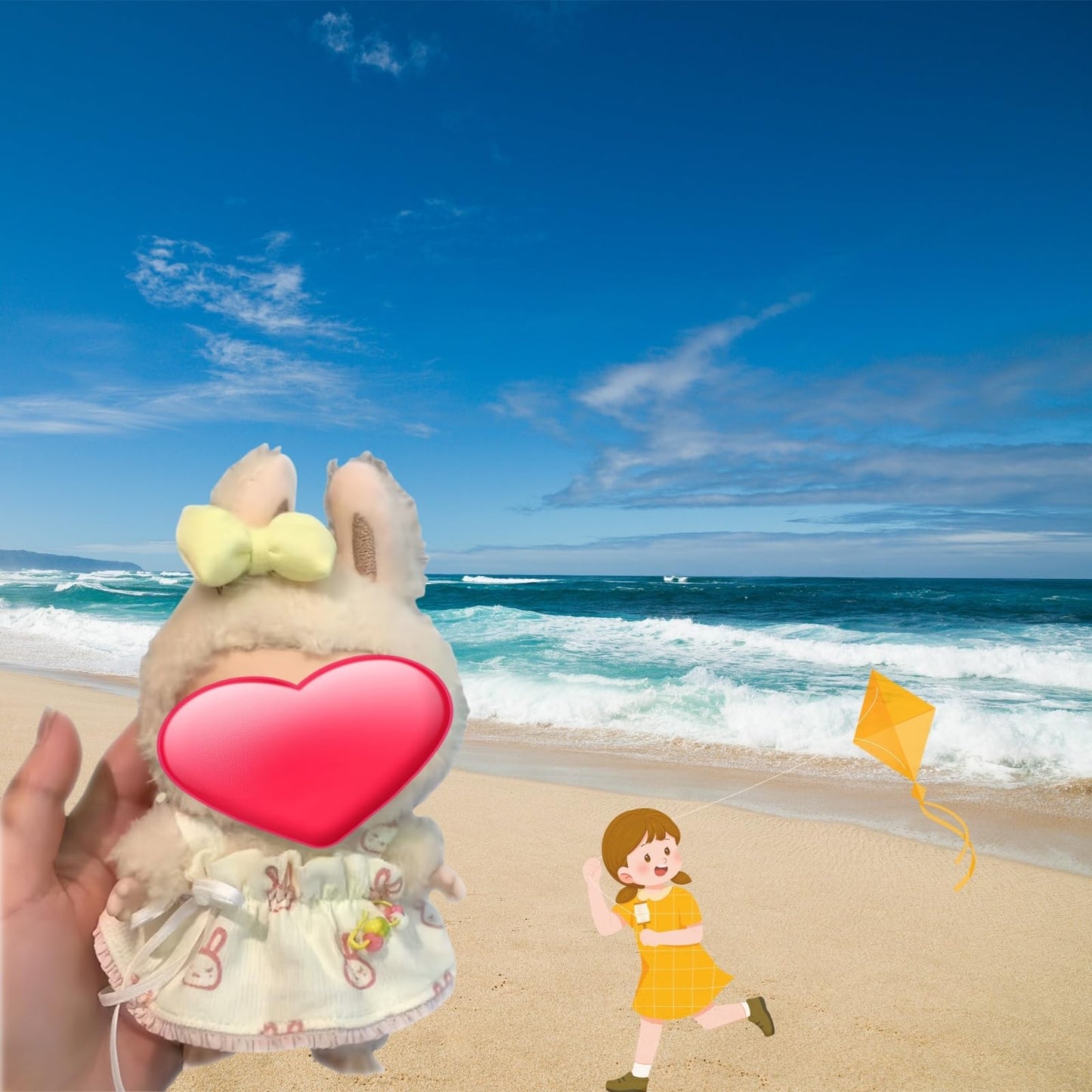 17Cm Doll Clothes For Doll, Outfits Costumes Compatible With Dolls Keychain Accessories (Pin Rabbit)
