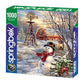 Springbok 1000 Piece Jigsaw Puzzle - Winter Windmill, Engineered Wood, Multi Color, Model 34-10904, Made in USA