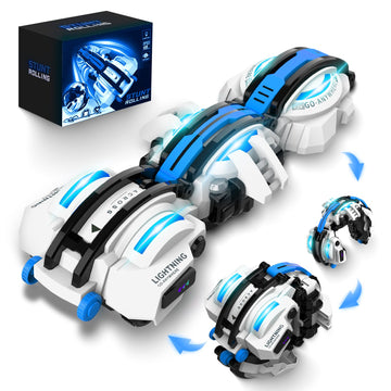 BAZADER RC Cars with LED Lights - Remote Control Car Snake 360 Roll Toys, Birthday for Kids Age 7 8 9 10 11+ Year Old, 2 Batteri