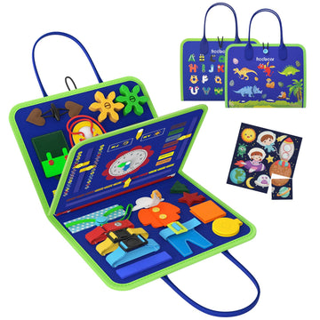 Freebear Busy Board Toddler Travel Toys Sensory Toys For Toddlers 1 2 3 4, Montessori Learning Toys For Toddlers Activities Board, Educational Toys For 3 4 Year Old Boys Girls Gift, Dinosaur