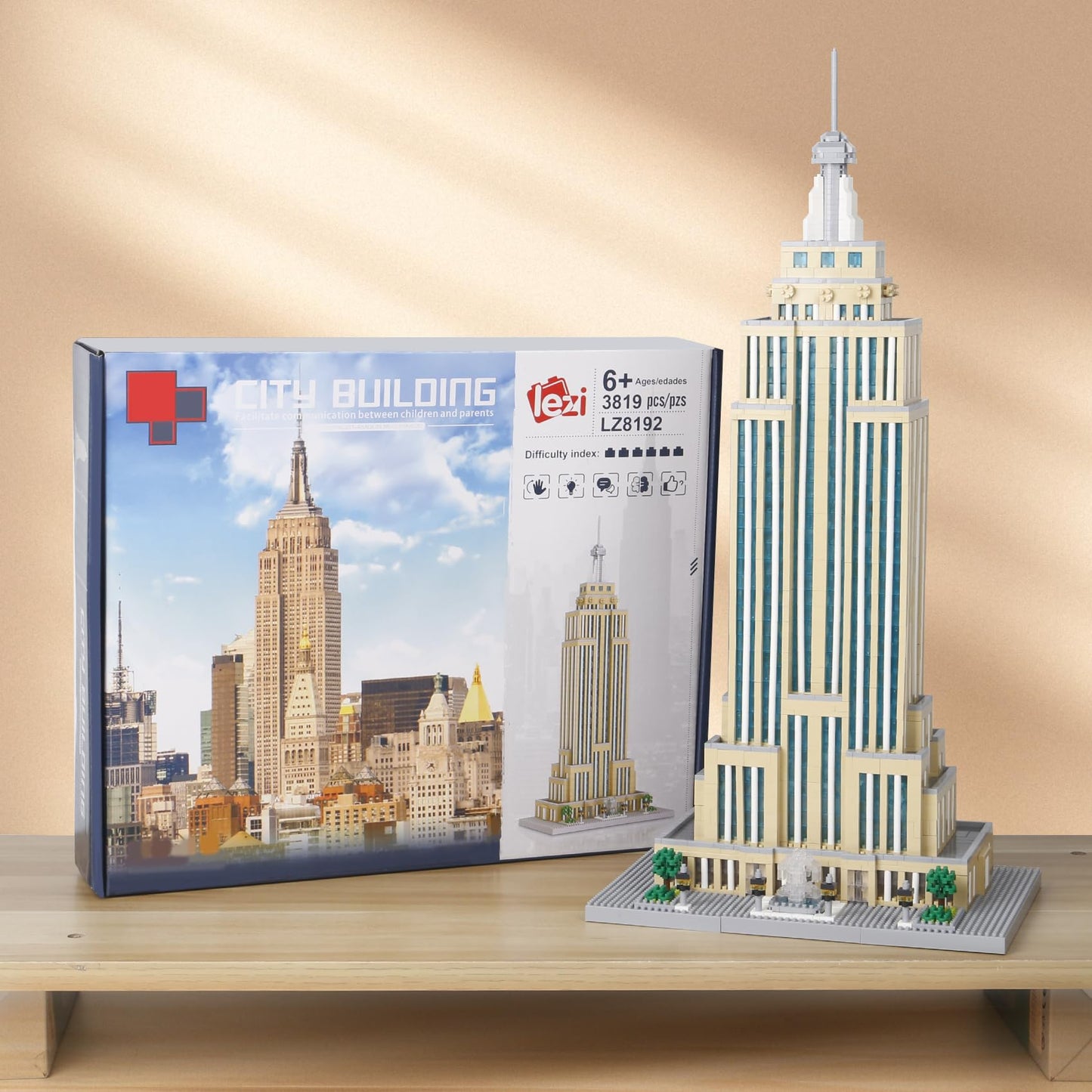 Stmigaiblocks 3819Pcs New York Empire State Micro Building Blocks Set,Commemorative Architectural Model Building,Unique Choice F