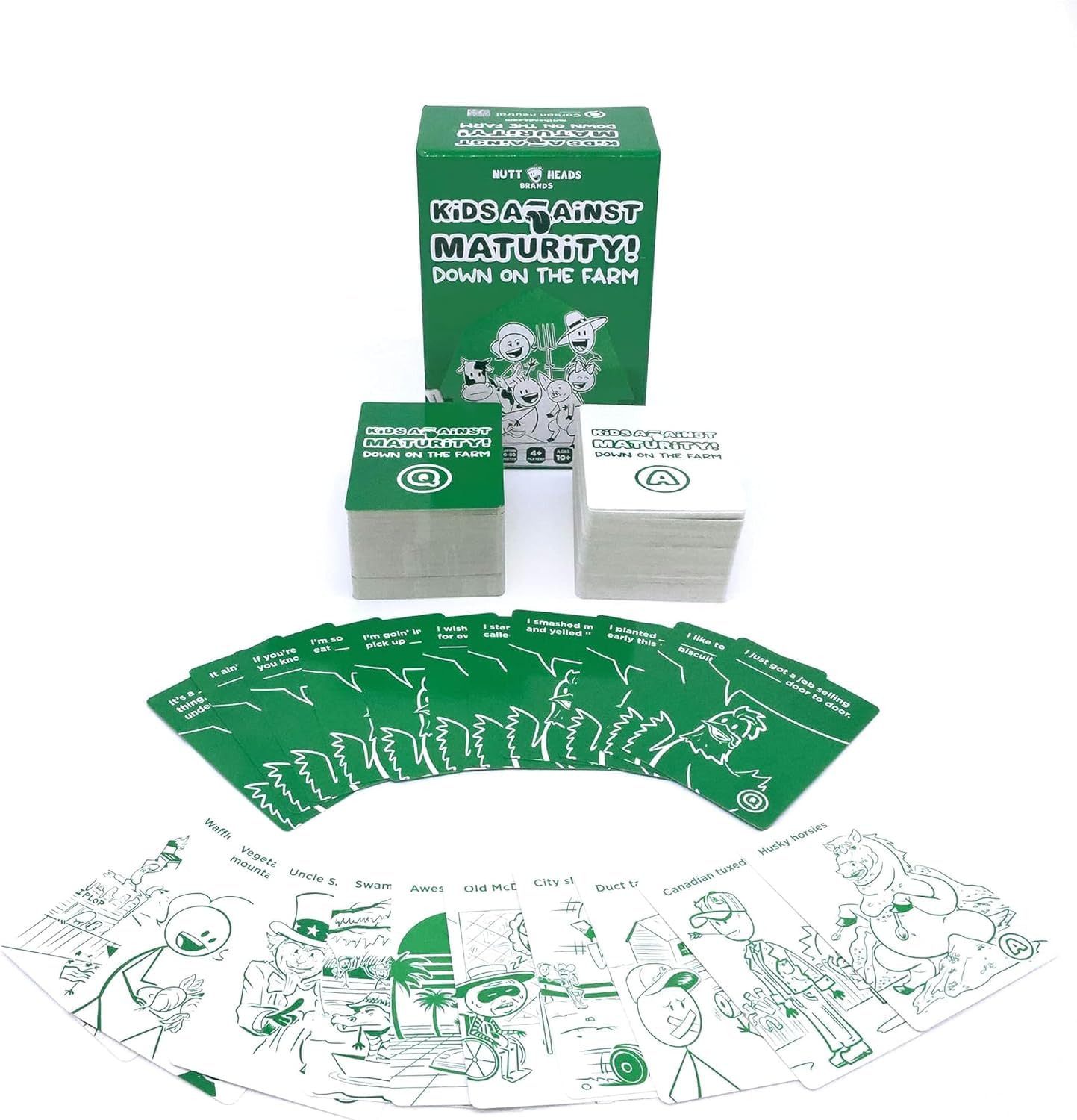 Kids Against Maturity Card Game - Farm Edition, Hilarious Family Fun, Model KAM-FARM, Paper Material