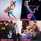 QIQU Inflatable Guitar - 35 Inch Plastic Rock Star Guitar in Red for 80s 90s Theme Parties, Birthdays, Weddings & Photo Booths