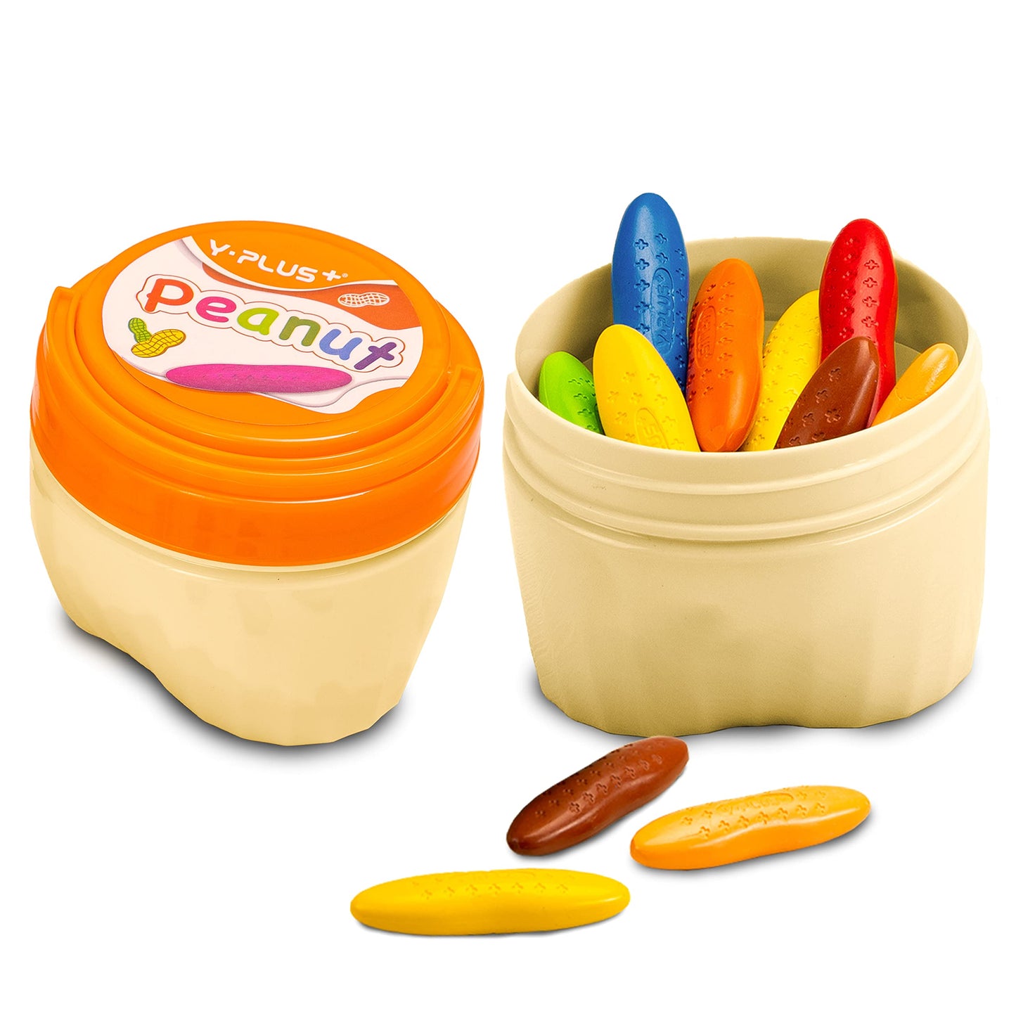 Yplus Peanut Crayons For Kids, Christmas Gift, Washable Toddler Crayons, Non-Toxic Baby Crayons For Ages 2-4, 1-3, 4-8, Coloring
