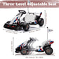 24V Electric Go Kart for Kids, Drift Racing Go Kart, Licensed BMW 7.5 MPH Electric Go Kart with Drift Race Pedal, Adjustable Sea
