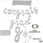 Katchon, Silver Congrats Grad Balloons - Script, 16 Inch | Congratulations Balloons For Graduation Decorations Class Of 2025