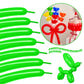 Lxzfcrg 260 Balloons Green Long Balloons For Balloon Animals, Thickening Long Skinny Latex Twisting Balloon For Balloon Garland