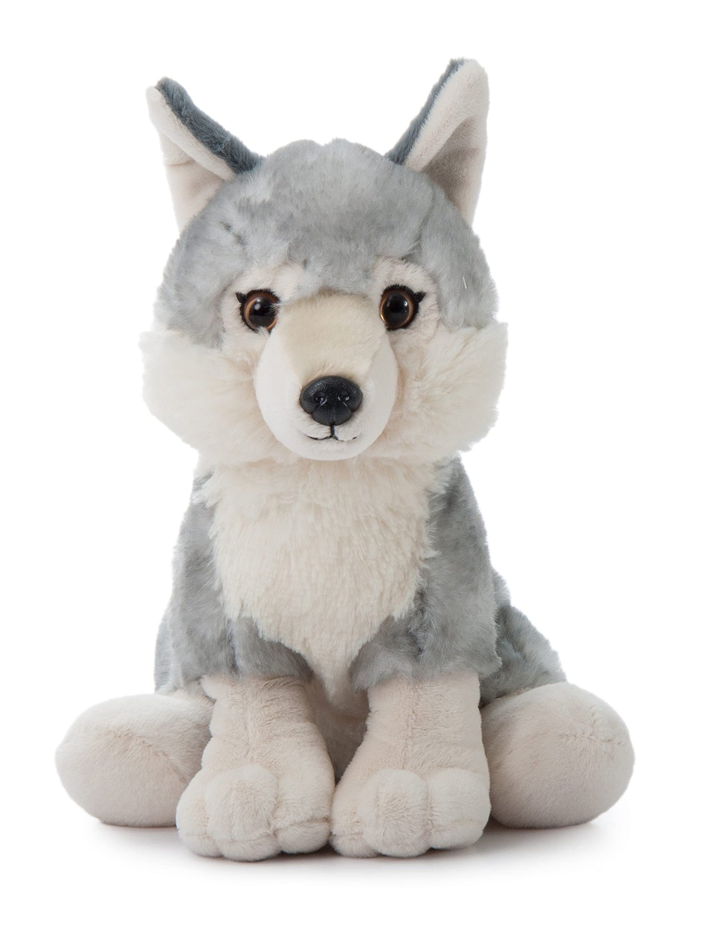 The Petting Zoo Grey Wolf Plush Stuffed Animal, 12 inches, Soft Plush Toy for Kids, Model 419013