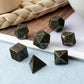 Mini D&D Dice Metal,DNDND 10mm Metallic D&D Dice Set with Gorgeous Gift Dice Box for Dungeons and Dragon DND Game (Brass)