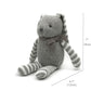 Fluffyfun Plush Baby Bunny Rabbit Stuffed Animal Toy (Grey)