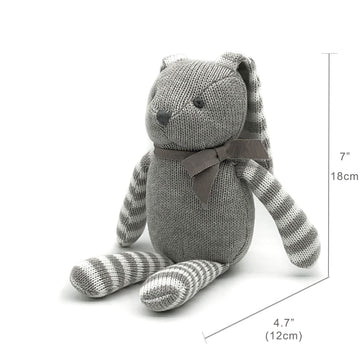 Fluffyfun Plush Baby Bunny Rabbit Stuffed Animal Toy (Grey)