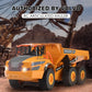 DOUBLE E Volvo RC Dump Truck Toy for Kids, Articulated Hauler, Remote Control Construction Toys Vehicles with Lights, Birthday G