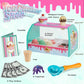 Ice Cream Counter Playset for Kids, Ice Cream Shop Toys, Pretend Play Toys, Play Food Scoop and Serve, Toddler Girls and Boys Ag