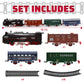 Deao Christmas Train Set Toys For Kids, Toy Train Track Locomotive Engine Battery Powered Railway Kits With Road Signs And Tracks