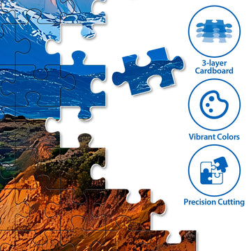 500 Pieces Puzzles for mature-themed  Jigsaw Puzzle 500 Piece for Kids Seniors Puzzle Mountain Lake  Challenging Puzzle Gift for Mom Dad Friend Family Activity Games Nights Home Decor Wall Art 20.5x15IN